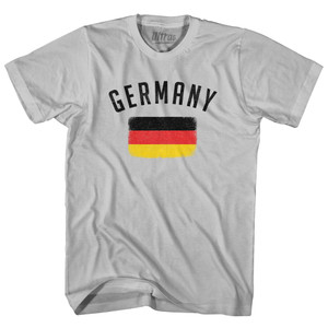 Germany Country Flag Heritage Adult Cotton T-shirt - Cool Grey