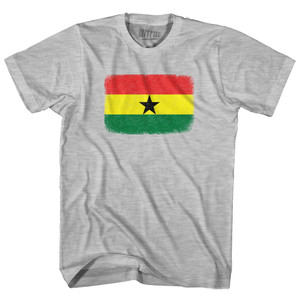 Ghana Country Flag Womens Cotton Junior Cut T-Shirt - Grey Heather
