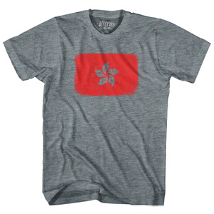 Hong Kong Country Flag Womens Tri-Blend Junior Cut T-Shirt - Athletic Grey Hong Kong Country Flag Womens Tri-Blend Junior Cut T-Shirt - Athletic Grey