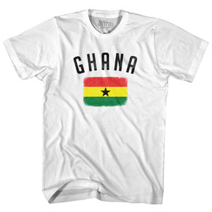 Ghana Country Flag Heritage Womens Cotton Junior Cut T-Shirt - White