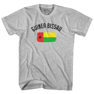 Guinea Bissau Country Flag Heritage Adult Cotton T-shirt - Grey Heather Guinea Bissau Country Flag Heritage Adult Cotton T-shirt - Grey Heather
