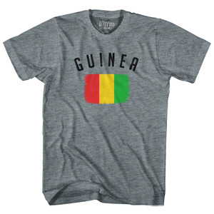 Guinea Country Flag Heritage Youth Tri-Blend T-shirt - Athletic Grey