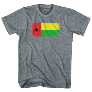 Guinea Bissau Country Flag Womens Tri-Blend Junior Cut T-Shirt - Athletic Grey
