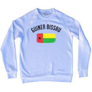 Guinea Bissau Country Flag Heritage Adult Tri-Blend Sweatshirt - White Guinea Bissau Country Flag Heritage Adult Tri-Blend Sweatshirt - White