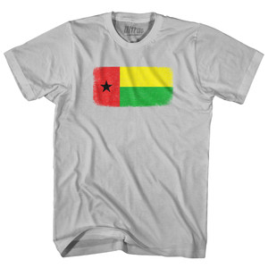 Guinea Bissau Country Flag Adult Cotton T-shirt - Cool Grey