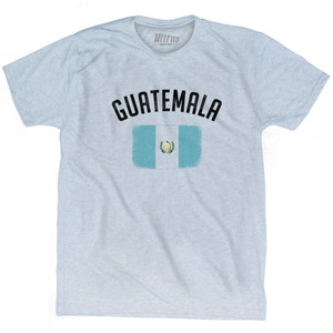 Guatemala Country Flag Heritage Adult Tri-Blend T-shirt - Athletic White Guatemala Country Flag Heritage Adult Tri-Blend T-shirt - Athletic White