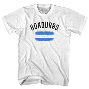 Honduras Country Flag Heritage Womens Cotton Junior Cut T-Shirt - White Honduras Country Flag Heritage Womens Cotton Junior Cut T-Shirt - White