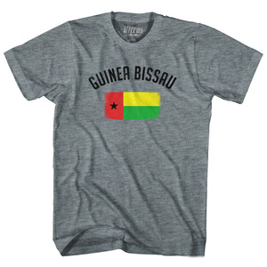 Guinea Bissau Country Flag Heritage Adult Tri-Blend T-shirt - Athletic Grey