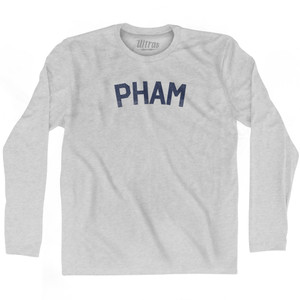 Pham Adult Cotton Long Sleeve T-Shirt - Grey Heather