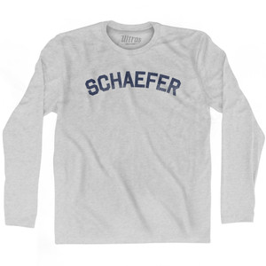 Schaefer Adult Cotton Long Sleeve T-Shirt - Grey Heather