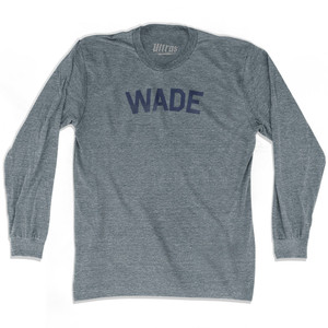Wade Adult Tri-Blend Long Sleeve T-Shirt - Athletic Grey