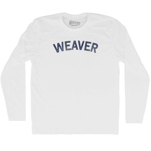 Weaver Adult Cotton Long Sleeve T-Shirt - White