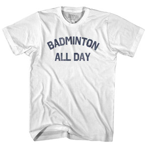 Badminton All Day Adult Cotton T-shirt - White