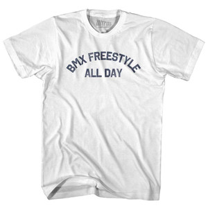 BMX Freestyle All Day Youth Cotton T-shirt - White BMX Freestyle All Day Youth Cotton T-shirt - White