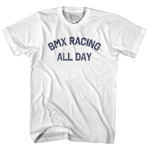 BMX Racing All Day Youth Cotton T-shirt - White BMX Racing All Day Youth Cotton T-shirt - White