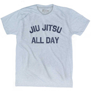 Jiu Jitsu All Day Adult Tri-Blend T-shirt - Athletic White