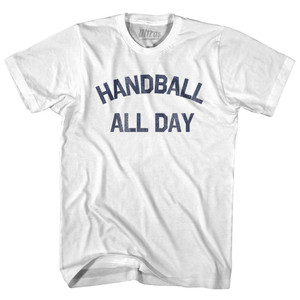 Handball All Day Womens Cotton Junior Cut T-Shirt - White