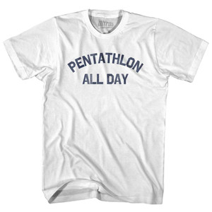 Pentathlon All Day Adult Cotton T-shirt - White