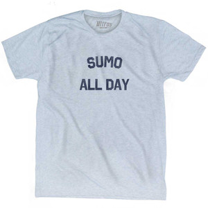 Sumo All Day Adult Tri-Blend T-shirt - Athletic White