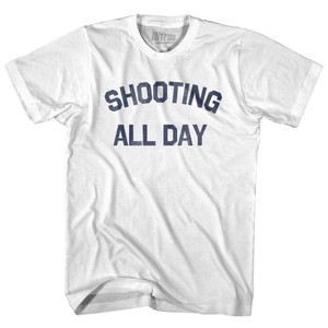 Shooting All Day Womens Cotton Junior Cut T-Shirt - White