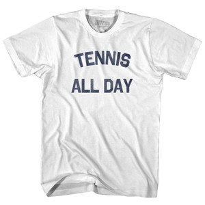 Tennis All Day Youth Cotton T-shirt - White Tennis All Day Youth Cotton T-shirt - White