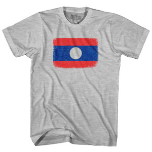 Laos Country Flag Youth Cotton T-shirt - Grey Heather Laos Country Flag Youth Cotton T-shirt - Grey Heather