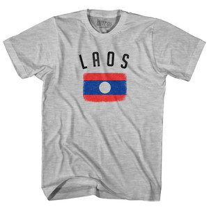Laos Country Flag Heritage Youth Cotton T-shirt - Grey Heather Laos Country Flag Heritage Youth Cotton T-shirt - Grey Heather