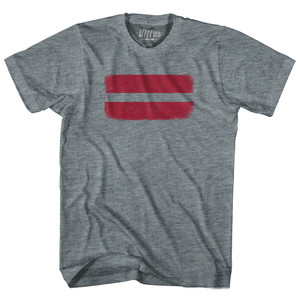 Latvia Country Flag Adult Tri-Blend T-shirt - Athletic Grey Latvia Country Flag Adult Tri-Blend T-shirt - Athletic Grey