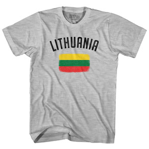 Lithuania Country Flag Heritage Youth Cotton T-shirt - Grey Heather Lithuania Country Flag Heritage Youth Cotton T-shirt - Grey Heather