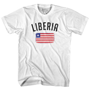 Liberia Country Flag Heritage Youth Cotton T-shirt - White Liberia Country Flag Heritage Youth Cotton T-shirt - White