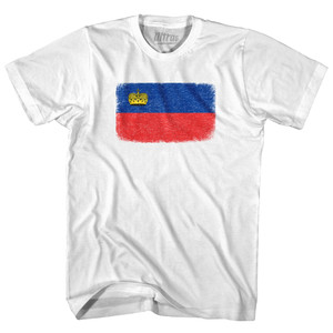 Liechtenstein Country Flag Womens Cotton Junior Cut T-Shirt - White Liechtenstein Country Flag Womens Cotton Junior Cut T-Shirt - White