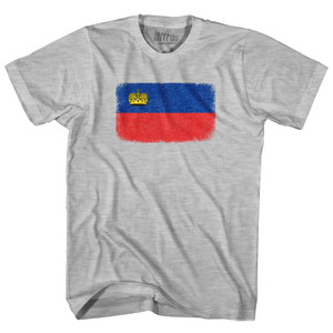 Liechtenstein Country Flag Youth Cotton T-shirt - Grey Heather Liechtenstein Country Flag Youth Cotton T-shirt - Grey Heather