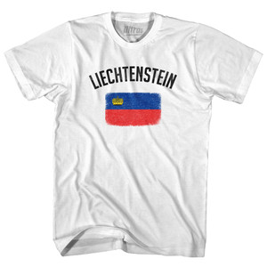 Liechtenstein Country Flag Heritage Adult Cotton T-shirt - White