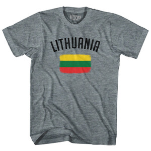 Lithuania Country Flag Heritage Womens Tri-Blend Junior Cut T-Shirt - Athletic Grey Lithuania Country Flag Heritage Womens Tri-Blend Junior Cut T-Shirt - Athletic Grey