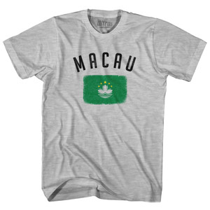 Macau Country Flag Heritage Youth Cotton T-shirt - Grey Heather Macau Country Flag Heritage Youth Cotton T-shirt - Grey Heather