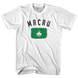 Macau Country Flag Heritage Youth Cotton T-shirt - White Macau Country Flag Heritage Youth Cotton T-shirt - White