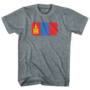 Mongolia Country Flag Youth Tri-Blend T-shirt - Athletic Grey Mongolia Country Flag Youth Tri-Blend T-shirt - Athletic Grey