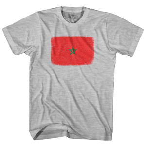 Morocco Country Flag Youth Cotton T-shirt - Grey Heather Morocco Country Flag Youth Cotton T-shirt - Grey Heather