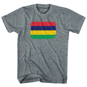 Mauritius Country Flag Youth Tri-Blend T-shirt - Athletic Grey Mauritius Country Flag Youth Tri-Blend T-shirt - Athletic Grey