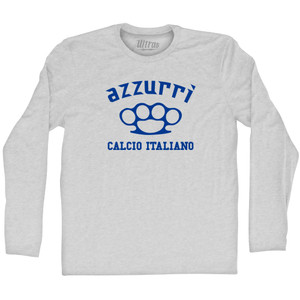 Azzurri Brass Knuckles Adult Cotton Long Sleeve T-shirt Grey Heather Azzurri Brass Knuckles Adult Cotton Long Sleeve T-shirt Grey Heather