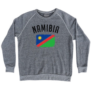 Namibia Country Flag Heritage Adult Tri-Blend Sweatshirt - Athletic Grey Namibia Country Flag Heritage Adult Tri-Blend Sweatshirt - Athletic Grey
