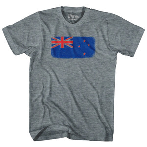 New Zealand Country Flag Womens Tri-Blend Junior Cut T-Shirt - Athletic Grey