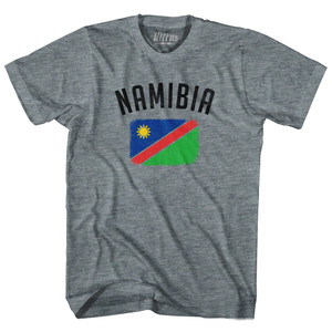 Namibia Country Flag Heritage Adult Tri-Blend T-shirt - Athletic Grey Namibia Country Flag Heritage Adult Tri-Blend T-shirt - Athletic Grey