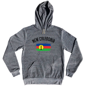 New Caledonia Country Flag Heritage Tri-Blend Hoodie - Athletic Grey New Caledonia Country Flag Heritage Tri-Blend Hoodie - Athletic Grey