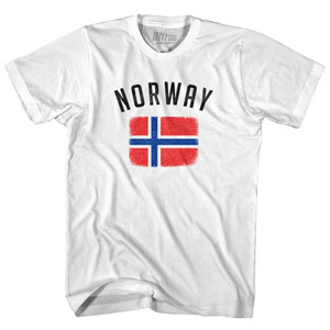 Norway Country Flag Heritage Youth Cotton T-shirt - White Norway Country Flag Heritage Youth Cotton T-shirt - White