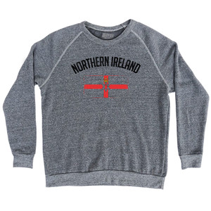 Northern Ireland Country Flag Heritage Adult Tri-Blend Sweatshirt - Athletic Grey Northern Ireland Country Flag Heritage Adult Tri-Blend Sweatshirt - Athletic Grey