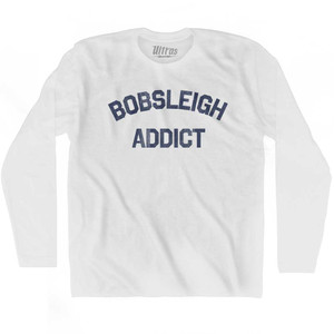 BOBSLEIGH Addict Adult Cotton Long Sleeve T-shirt - White