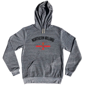 Northern Ireland Country Flag Heritage Tri-Blend Hoodie - Athletic Grey Northern Ireland Country Flag Heritage Tri-Blend Hoodie - Athletic Grey