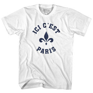 ICI C'est Paris Fleur De Lis Soccer Womens Cotton Junior Cut T-Shirt ICI C'est Paris Fleur De Lis Soccer Womens Cotton Junior Cut T-Shirt