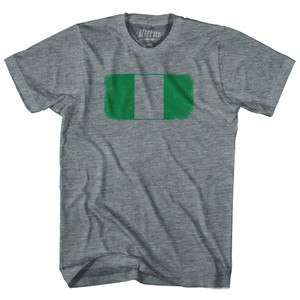 Nigeria Country Flag Womens Tri-Blend Junior Cut T-Shirt - Athletic Grey Nigeria Country Flag Womens Tri-Blend Junior Cut T-Shirt - Athletic Grey